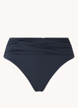 Seafolly Dames Collective high waisted bikinislip met plooidetail in de kleur Donkerblauw, maat: 36