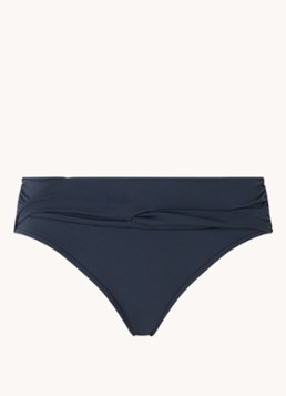 Seafolly Dames Twist hipster bikinislip met plooidetail in de kleur Donkerblauw, maat: 44