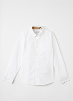 Burberry Jongens Owen overhemd met borstzak in de kleur Wit, maat: 116