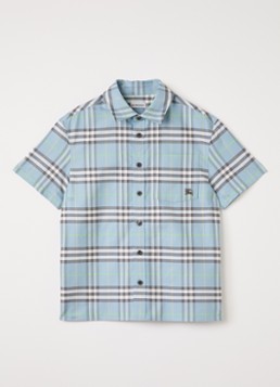 Burberry Jongens Billy overhemd met ruitdessin in de kleur Lichtblauw, maat: 128