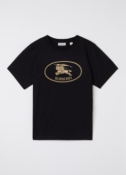 Burberry Jongens Cedar T-shirt met print in de kleur Zwart, maat: 164