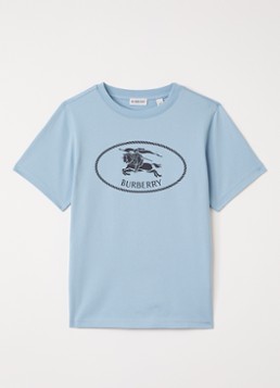 Burberry Jongens Cedar T-shirt met print in de kleur Lichtblauw, maat: 128