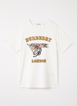 Burberry Meisjes Cedar T-shirt met logoprint in de kleur Wit, maat: 152