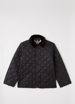 Burberry Milo jack met quiltpatroon in de kleur Zwart, maat: 164