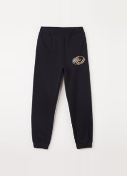 Burberry Jongens Tapered fit joggingbroek met logo in de kleur Zwart, maat: 14Y=164