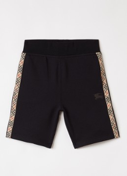 Burberry Jongens Benny straight fit korte broek met logoband in de kleur Zwart, maat: 152