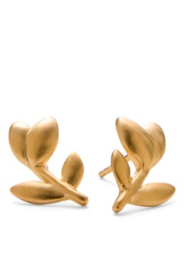 Pernille Corydon Dames Tulip oorstekers verguld in de kleur Goud, maat: Onesize
