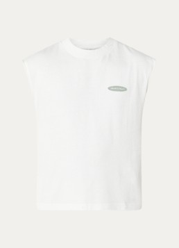 Bram's Fruit Heren F*ck Off T-shirt met logo- en backprint in de kleur Wit, maat: S