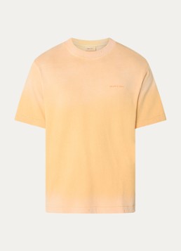 Bram's Fruit Heren T-shirt met logo- en backprint in de kleur Oranje, maat: S
