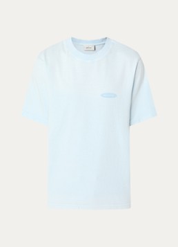 Bram's Fruit Heren Distressed F Off I'm Gardening T-shirt met logo- en backprint in de kleur Lichtblauw, maat: S