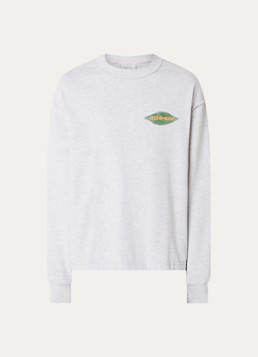 Bram's Fruit Heren Distressed Leaf T-shirt met logoprint in de kleur Grijsmele, maat: S