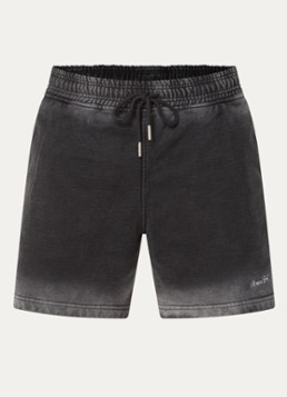 Bram's Fruit Heren Distressed Script loose fit korte broek met steekzakken in de kleur Grijsmele, maat: S