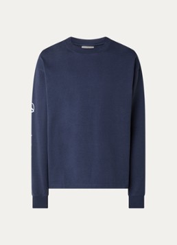 Bram's Fruit Heren Longsleeve met print in de kleur Donkerblauw, maat: S