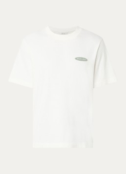 Bram's Fruit Heren T-shirt met logo- en backprint in de kleur Gebroken wit, maat: S
