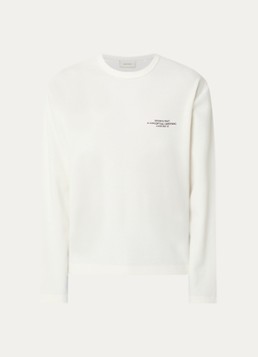 Bram's Fruit Heren Longsleeve met logo- en backprint in de kleur Gebroken wit, maat: S