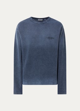 Bram's Fruit Heren Longsleeve met logo- en backprint in de kleur Indigo, maat: M