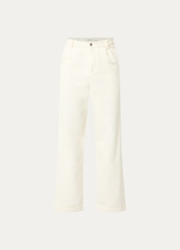 Bram's Fruit Heren Flared jeans met gekleurde wassing in de kleur Gebroken wit, maat: S