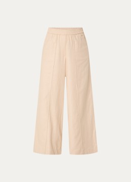 JOSH V Dames Aries high waist loose fit pantalon met steekzakken in de kleur Creme