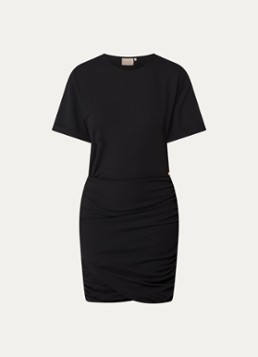 JOSH V Dames Dominique mini jurk met plooidetail in de kleur Zwart