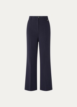 JOSH V Dames Kate high waist wide fit pantalon met steekzakken in de kleur Donkerblauw