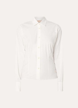JOSH V Dames Gael blouse met kraag in de kleur Gebroken wit