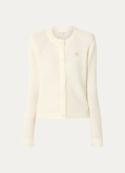 JOSH V Dames Pauline grofgebreid vest met ronde hals in de kleur Lichtgeel