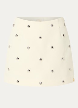 JOSH V Dames Zeno mini rok met studs in de kleur Lichtgeel