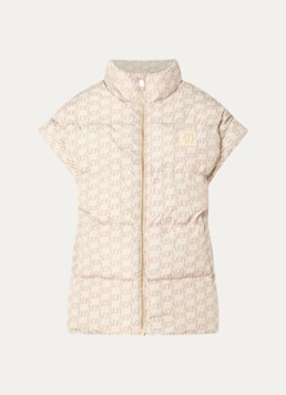 JOSH V Dames Staya bodywarmer met logoprint in de kleur Beige