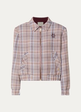 JOSH V Dames Pepper jack met ruitdessin in de kleur Bordeauxrood