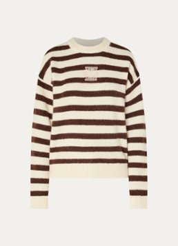 JOSH V Dames Ize fijngebreide trui in alpaca wolblend in de kleur Bruin