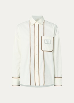 JOSH V Dames Kea blouse met borstzak en logo in de kleur Gebroken wit