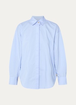 JOSH V Dames Lauri oversized blouse met rugdecolleté in de kleur Lichtblauw
