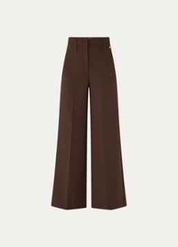 JOSH V Dames Sky high waist wide fit pantalon met steekzakken in de kleur Donkerbruin