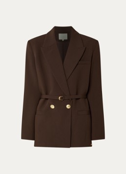 JOSH V Dames Dee double-breasted blazer met steekzakken in de kleur Donkerbruin