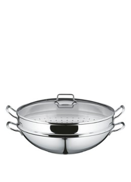 WMF Macao wok 4-delig, 36 cm Zilver - Deal