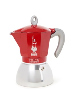 Bialetti Moka Inductie percolator 6-kops Steenrood - Deal