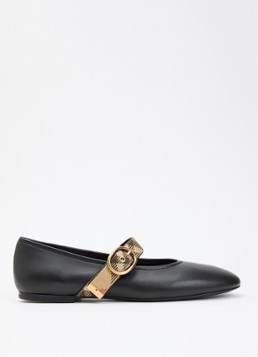 Burberry Dames Ballerina van lamsleer in de kleur Zwart, maat: 41