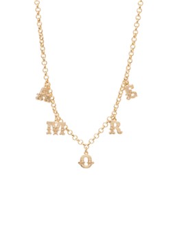 Anna + Nina Dames Amore ketting met hanger in de kleur Goud, maat: OS