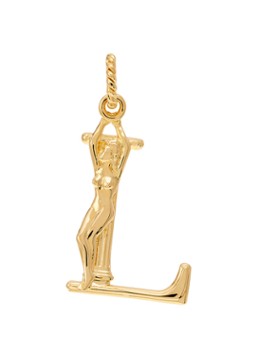 Anna + Nina Dames Initial muse hanger L verguld in de kleur Goud, maat: L