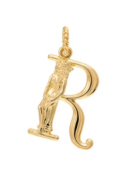 Anna + Nina Dames Initial muse hanger R verguld in de kleur Goud, maat: R