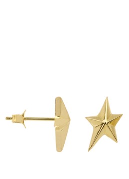 Anna + Nina Dames Lonely Star enkel oorknopje verguld