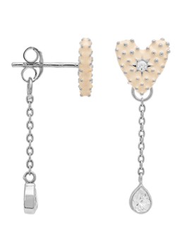 Anna + Nina Dames Single Dolce Chain enkele oorsteker in de kleur Zilver, maat: OS