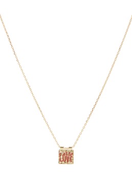 Anna + Nina Dames Love Note ketting verguld