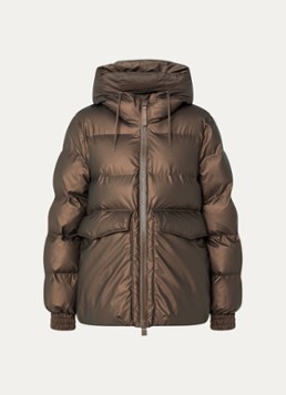 Rains Dames Alta A-Line pufferjack met capuchon in de kleur Zilver, maat: M