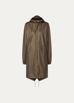 Rains Dames Fishtail parka met steekzakken in de kleur Hazelnootbruin, maat: XS