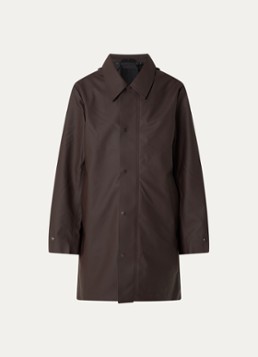 Rains Dames Nara regenjas met steekzakken in de kleur Donkerbruin, maat: M