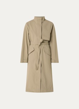 Rains Dames Suv regenjas met strikceintuur en capuchon in de kleur Khaki, maat: S