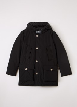 Woolrich Jongens Arctic gewatteerde parka met donsvulling in de kleur Zwart, maat: 12Y=152