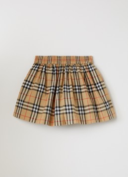 Burberry Meisjes Marcy wide fit korte broek met ruitdessin in de kleur Beige, maat: 116
