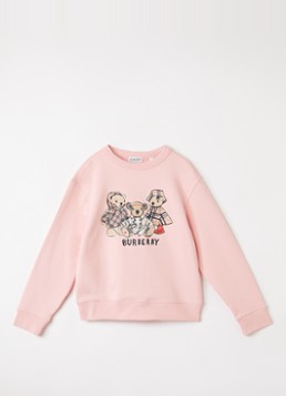 Burberry Meisjes Mathew sweater met logoprint in de kleur Roze, maat: 104